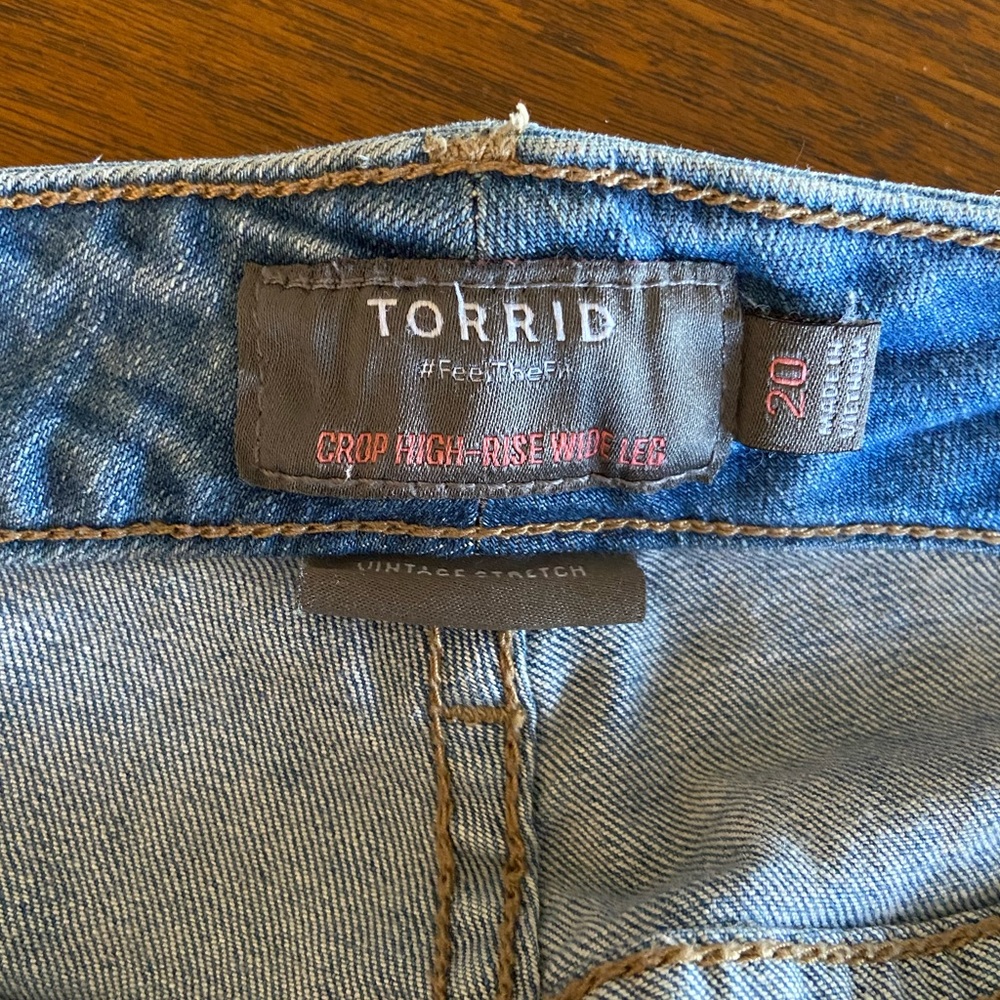 Torrid Cropped Denim High Rise Jeans - Picture 2 of 5
